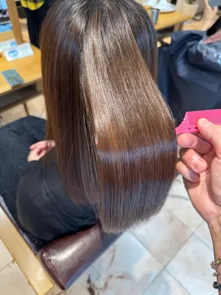 セミロング 美髪矯正　髪質改善 羽田セイゴーのヘアスタイル