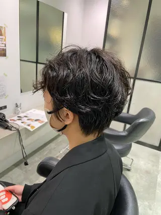 ショート パーマ 神野 れなのヘアスタイル