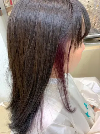 ミディアム カラー 縮毛矯正/髪質改善 /韓国風　山川春輝のヘアスタイル