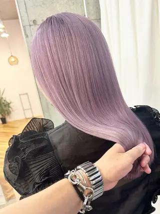 ミディアム カラー ヘアアレンジ lani ブリーチ /ダブルカラーのヘアスタイル