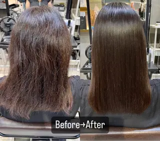 ミディアム rioカット縮毛 矯正♡韓国レイヤーのヘアスタイル