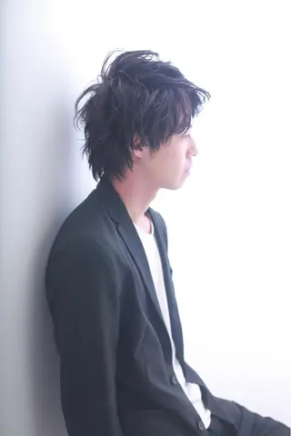 メンズ ブリーチカラー/ 岩破瑞希のヘアスタイル