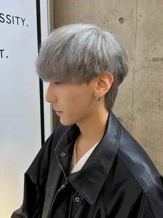 ショート カラー メンズ カルマパーマ韓国ヘア shiryuのヘアスタイル