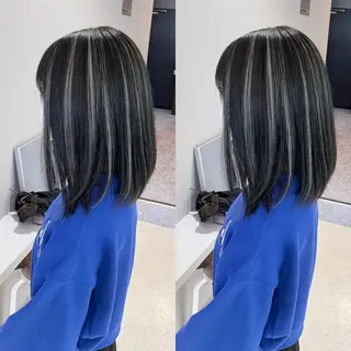 ミディアム カラー KANA🎀韓国 🇰🇷ハイライトのヘアスタイル