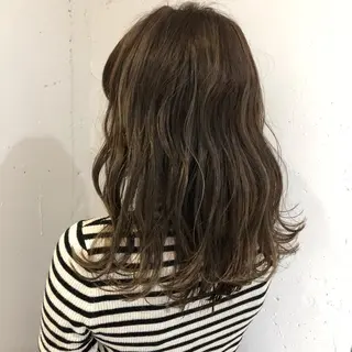 ミディアム カラー 長崎 洋平のヘアスタイル