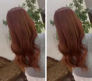 ロング 飯星慧斗 /ブリーチ、縮毛矯正のヘアスタイル