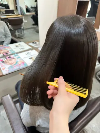 ミディアム 縮毛矯正+モテカラー 🎀✨MIHOのヘアスタイル