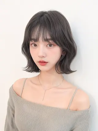 ショート カラー 莉乃/縮毛矯正/髪質 改善/艶カラーのヘアスタイル