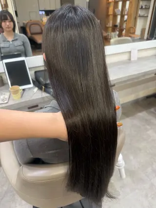 ロング 韓国風パーマ/ヘア セット/店長みづきのヘアスタイル