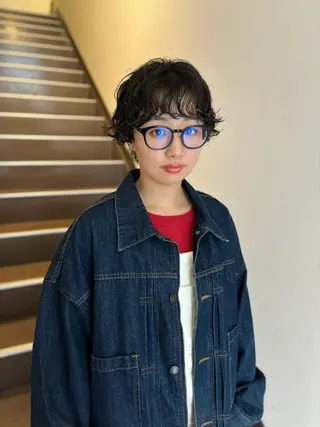 ショート パーマ デザインパーマ 藤田和樹のヘアスタイル