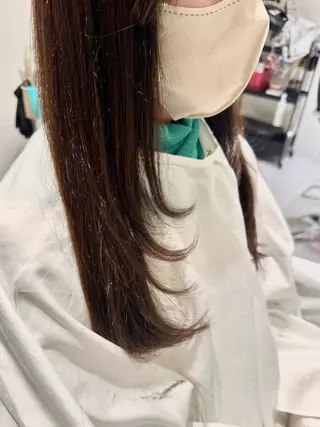 ロング ツヤ感/透明感カラー /蟹江/harunaのヘアスタイル