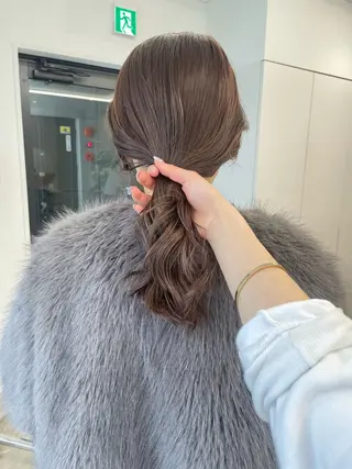 ミディアム カラー pole所属・【pole】 minaのヘアスタイル