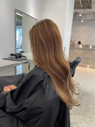ロング カラー 店長　MANAMI ／ブリーチ／骨格ボブのヘアスタイル