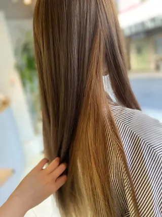 ロング カラー 菊地 美憂のヘアスタイル