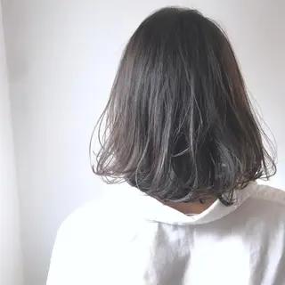 ミディアム ブリーチなしで透明感 艶カラー【Ryo】のヘアスタイル