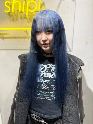 ロング kanta 梅田 韓国ハイトーンのヘアスタイル