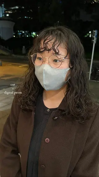 セミロング パーマ/名古屋パーマ / コデラ ナナホのヘアスタイル