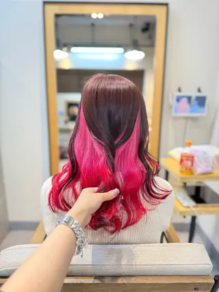 セミロング カラー 似合わせ/ブリーチ/ 透明感/sanamiのヘアスタイル