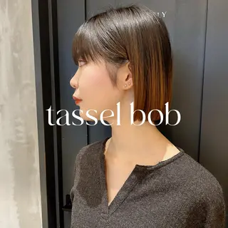 ショート ボブ・レイヤー 田中 励也のヘアスタイル
