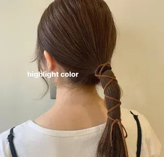 セミロング カラー 顔周りレイヤー 🎀マリノのヘアスタイル