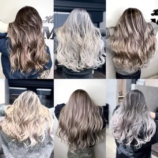 セミロング ブリーチ×エクステ 超特化美容師のヘアスタイル