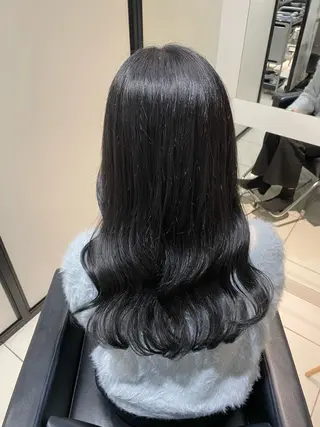 ミディアム カラー グレージュ/透明感/ 韓国ヘア/RISAのヘアスタイル