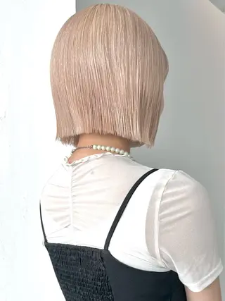 ミディアム カラー 🍓ケアブリーチ× レイヤーカット🍓のヘアスタイル