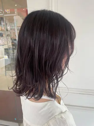 ミディアム カラー SARA古賀店 かすみ🐬🩵のヘアスタイル