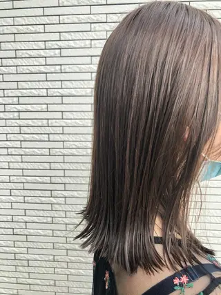 ミディアム カラー マエダ リョウのヘアスタイル