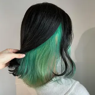 セミロング カラー ヘアアレンジ キッズ ネイル マツエク・マツパ アイブロウ 透明感カラー/推しカ ラー☁️JURAのヘアスタイル