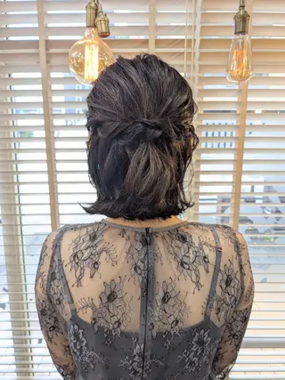 ショート ヘアアレンジ bright所属・miku ヘアセット/着付けのヘアスタイル