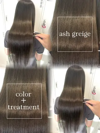 ロング カラー 似合わせカット 透明感カラー/中野のヘアスタイル