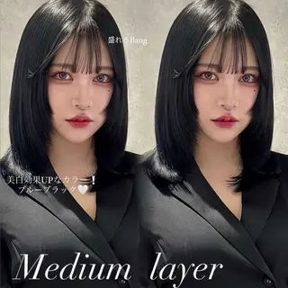 ミディアム AI TOKYO　S所属・mizuki 【韓国レイヤー】のヘアスタイル