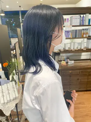 ミディアム カラー 髪質改善/ブリーチ 田代 龍我のヘアスタイル