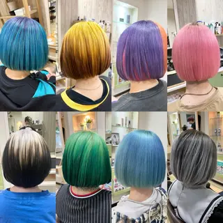 ショート カラー 🌈派手髪ハイトーン 🌈鈴木亮太🌈のヘアスタイル