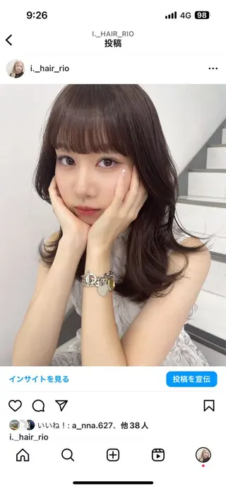 ミディアム i.＋sapporo所属・🩶韓国ヘア🩶 くびれ❤︎顔まわりのヘアスタイル