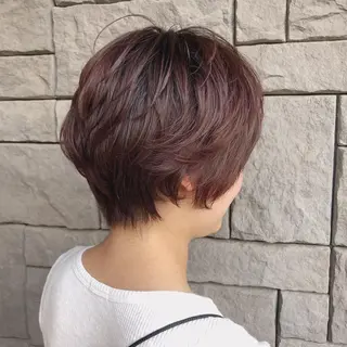 ショート カラー 店長/mao/ 前髪/顔周りカットのヘアスタイル