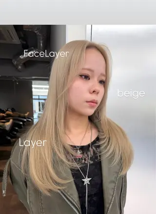 カラー ハイトーン🤍 🎀高橋桜花のヘアスタイル