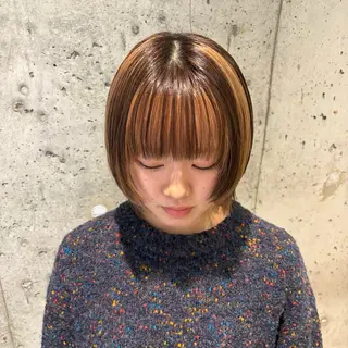 ショート カラー 🦖ミニボブ/ボブ /MOEKA🦕のヘアスタイル