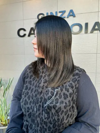 ミディアム カラー ナカジマ ナナのヘアスタイル