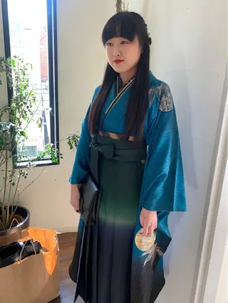 ロング カラー 羽エクステ🩷 🤍まき🤍のヘアスタイル