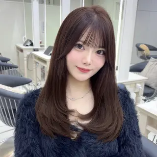 ロング 銀座♡透明感カラー/ 顔周りカットFukaのヘアスタイル