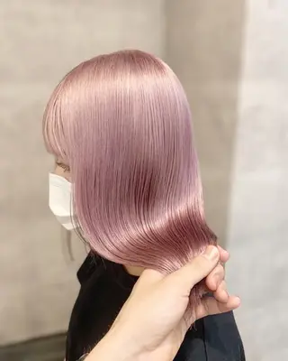 ロング mimiiy梅田 中崎町ハイトーンのヘアスタイル