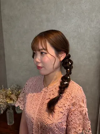 ヘアアレンジ 髪質改善×韓国風/小 顔レイヤー/早瀬櫻子のマツエク・マツパデザイン