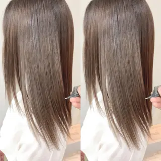 ロング 髪質改善 髪質改善カラーのヘアスタイル