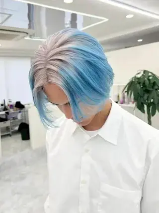 ショート メンズ カラー 女性専用サロン梅田 髪質改善カラーakiのヘアスタイル