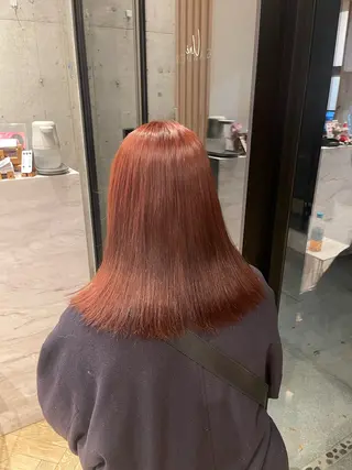 セミロング カラー 愛莉/ラベンダー/ ベージュ/ブラウンのヘアスタイル