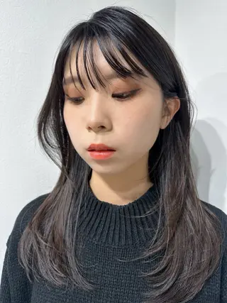 ロング 顔まわりデザイン🌿 ふじこのヘアスタイル