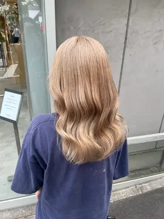 セミロング カラー 大人っぽ♡上品な暖色 ♡ブリーチなし♡のヘアスタイル