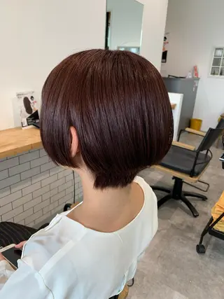 ショート カラー レイヤーカット/ 艶カラー/RYOMAのヘアスタイル
